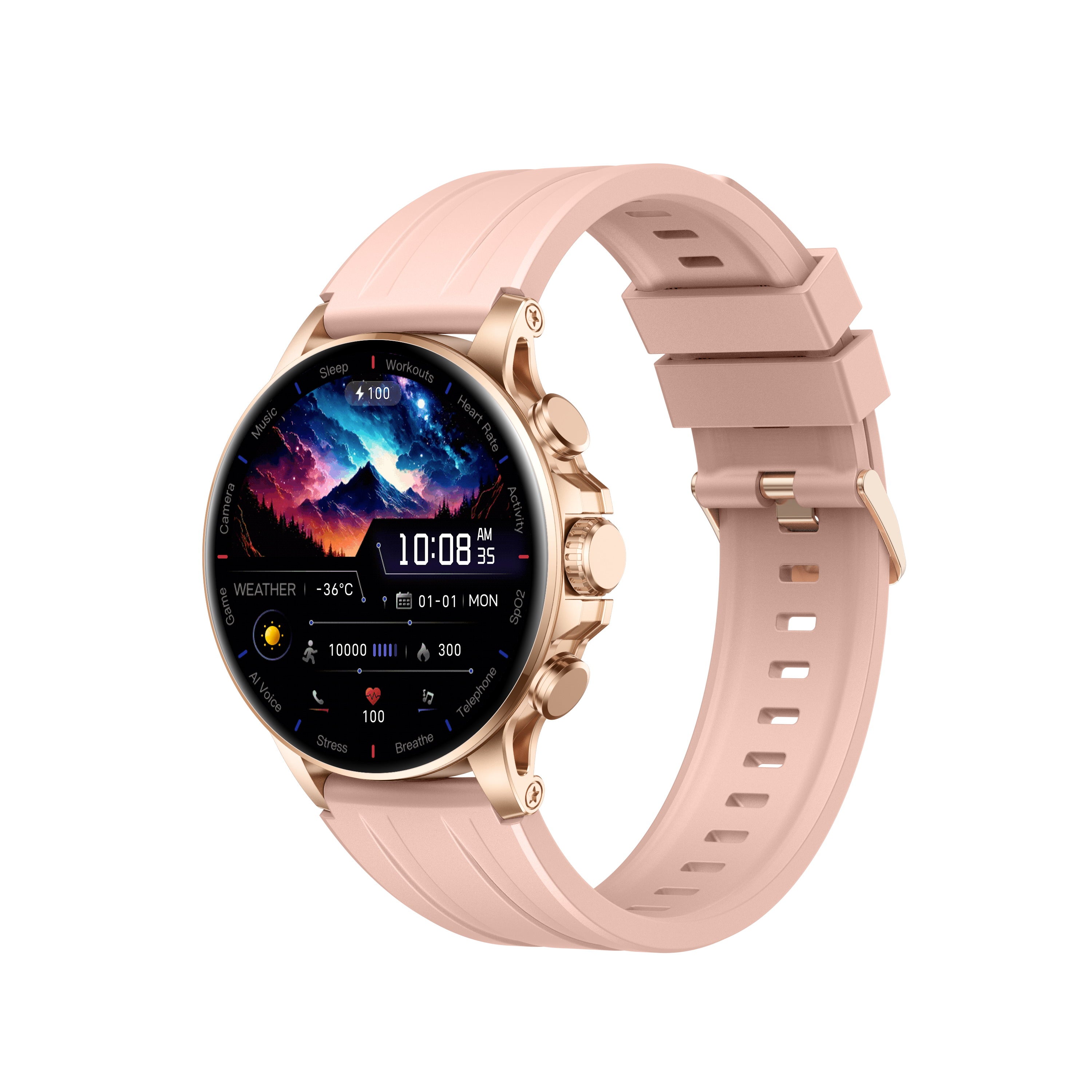 ساعة KW266 AMOLED الذكية المقاومة للماء | أندرويد / iOS | أكثر من 100 وضع رياضي