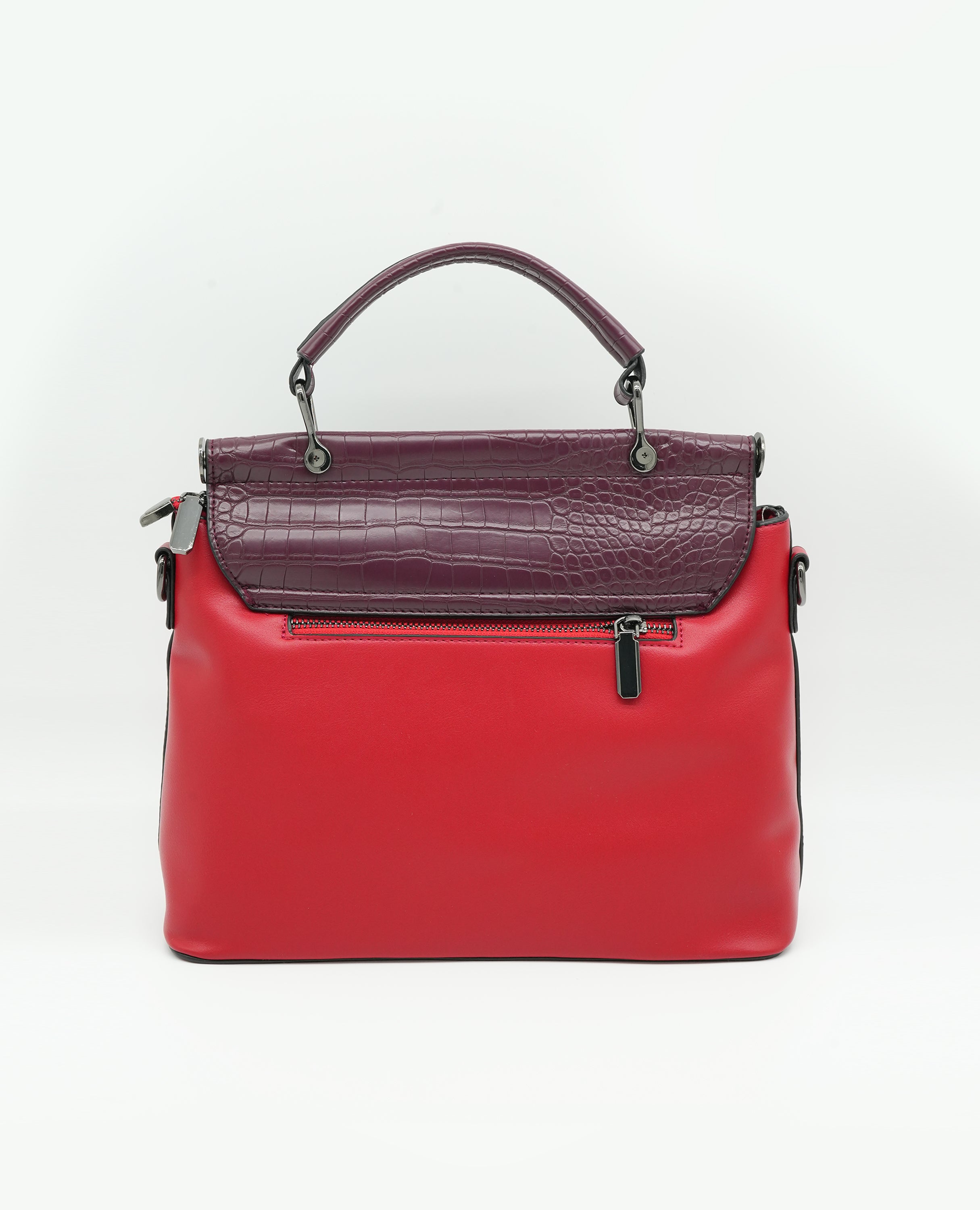 Medium-Sized Leather Print Women's Crossbody Handbag.