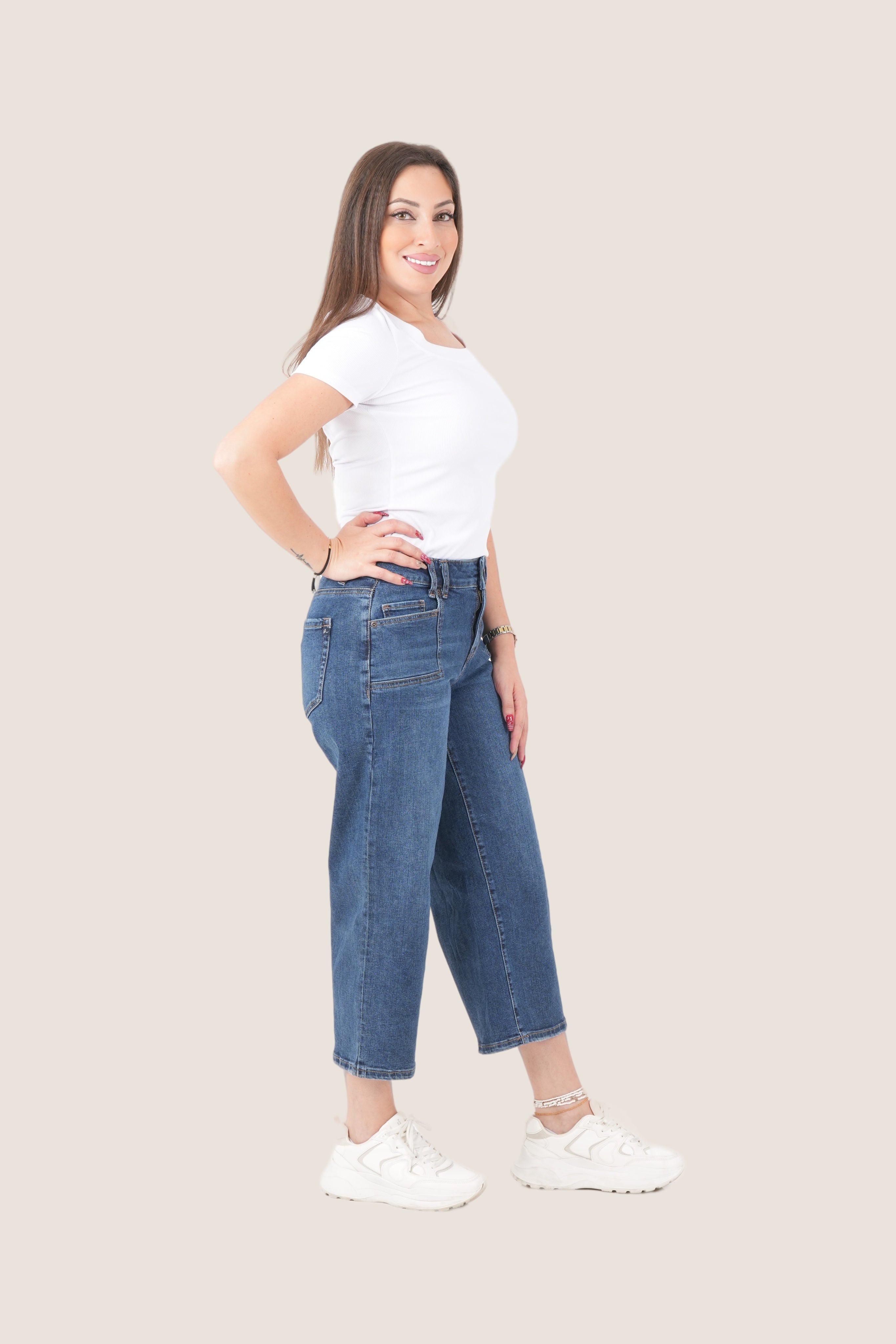 Stylish Wide Leg Jeans for Women Finelook - FineLook