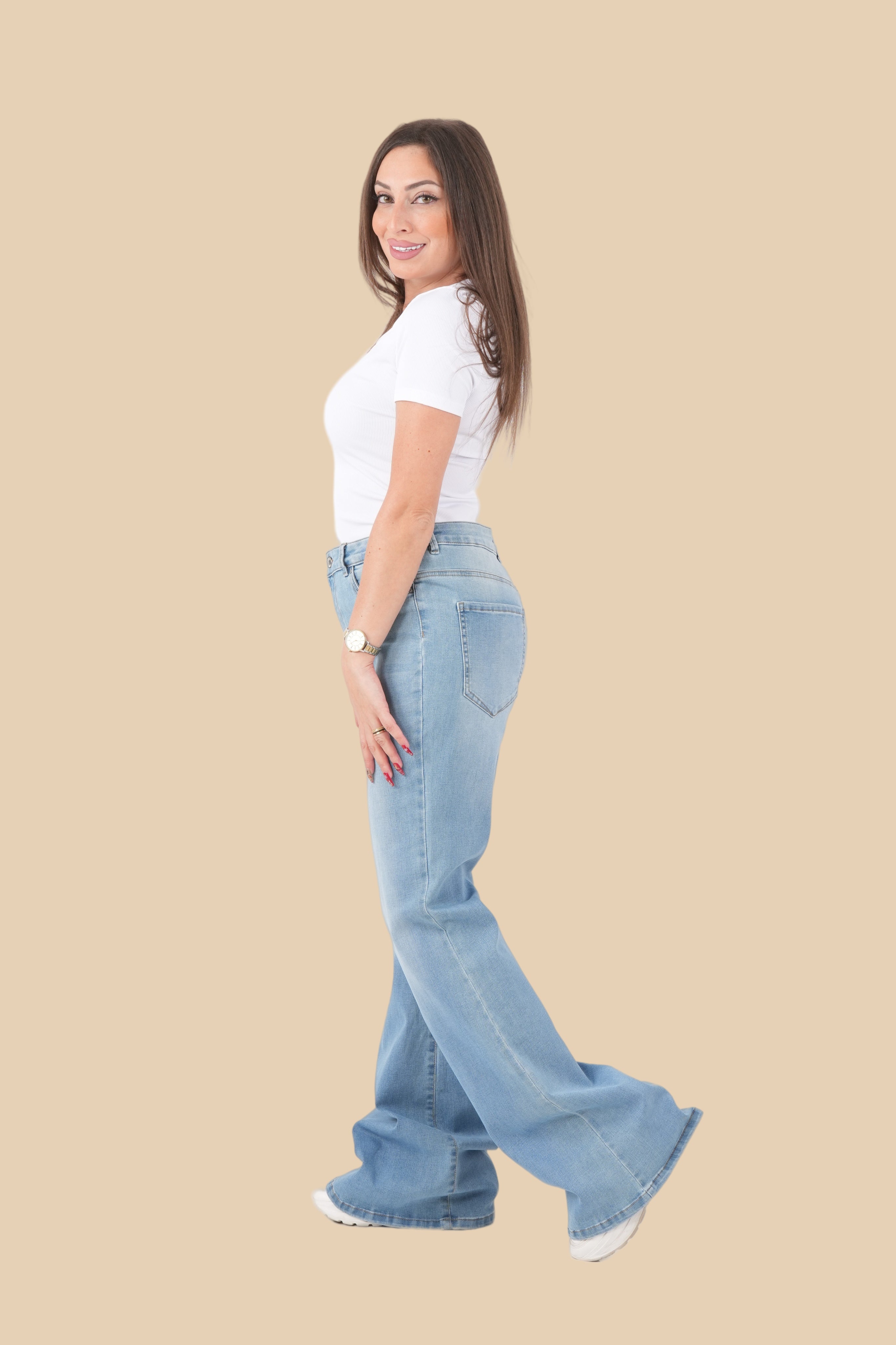 High Waist Wide Leg Jeans for Women -  Finelook