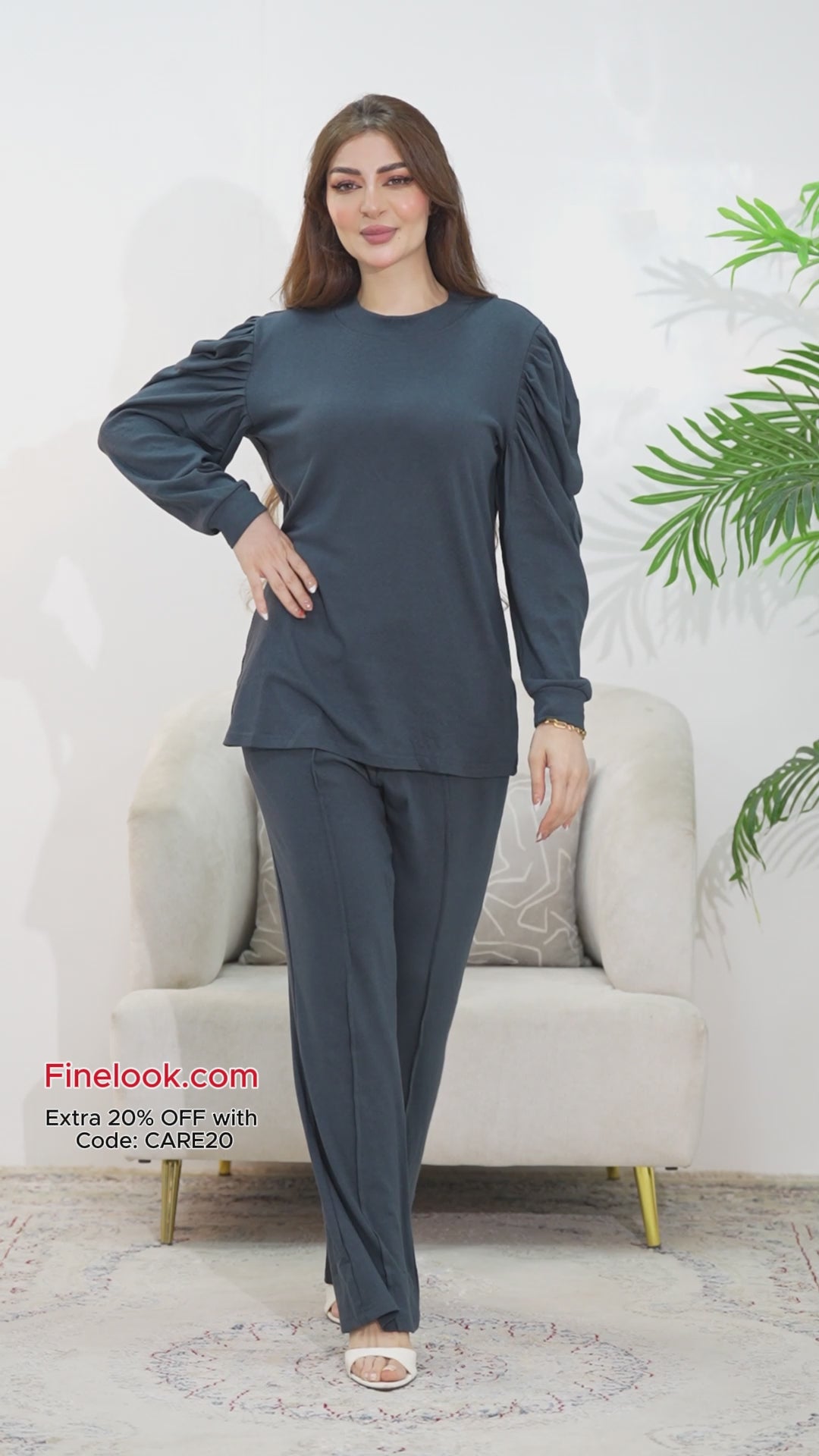 Women’s Two-Piece Set | Casual Button-Down Top & Loose Pants