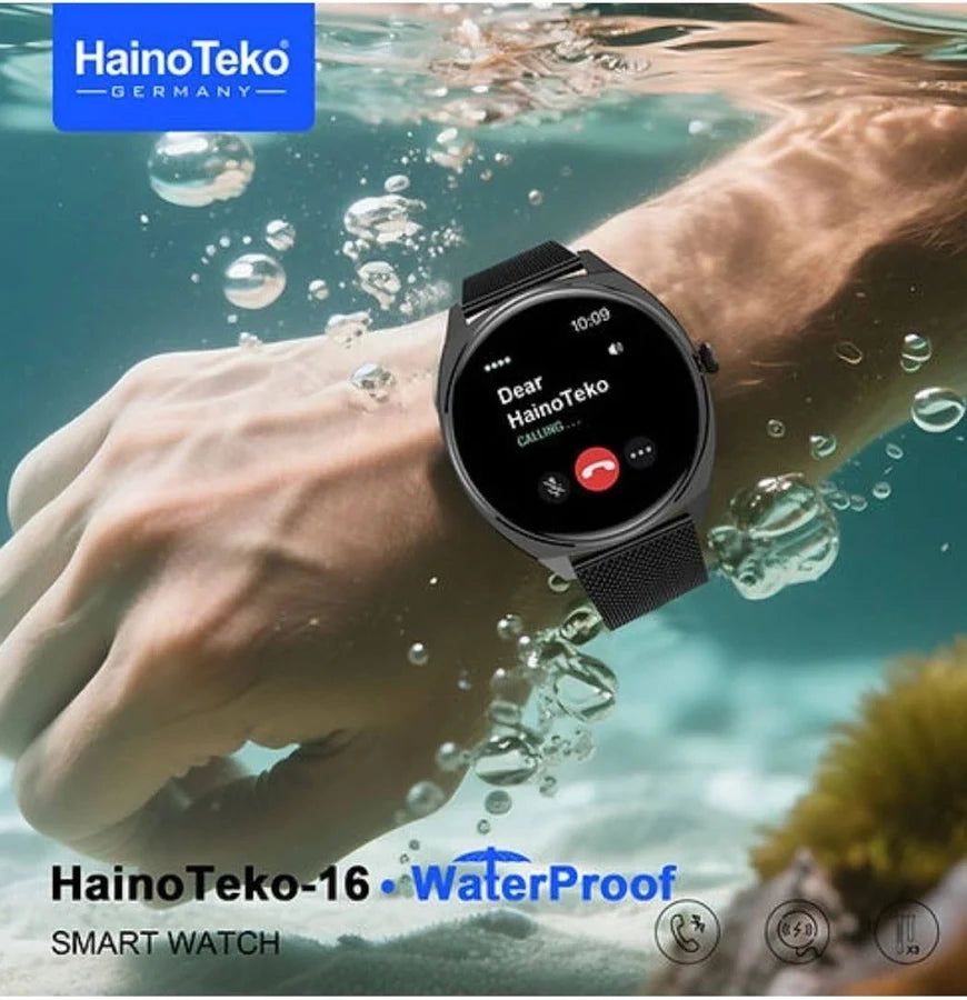 Haino teko 16 Ultra-Slim Waterproof Smartwatch with Full AMOLED Display